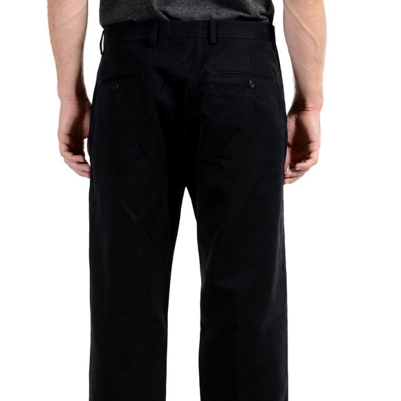 Burberry Men's Navy Blue Pleated Casual Pants